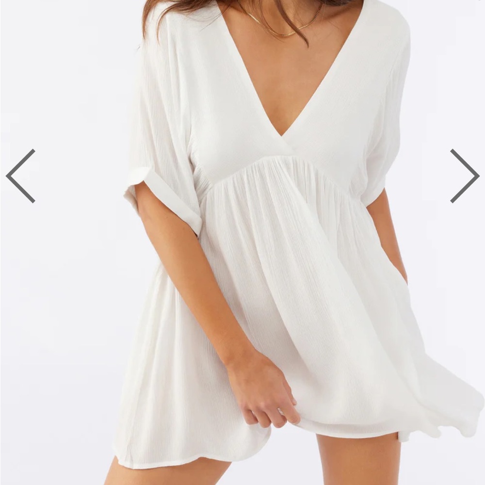 NWT Boho Beach Elegant White Mini Summer Dress or Cover Up